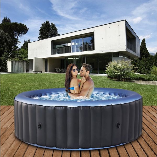 mSpa Whirlpool Whirlpool Comfort Bergen C-BE082, Whirlpool aufblasbar, 8 Personen, aufblasbarer Whirlpool, (Pool, Whirlpool, Whirlpool mit Luftdüsen, Whirlpool), aufblasbarer Whirlpool für 8 Personen, Whirlpool outdoor, Whirlpool