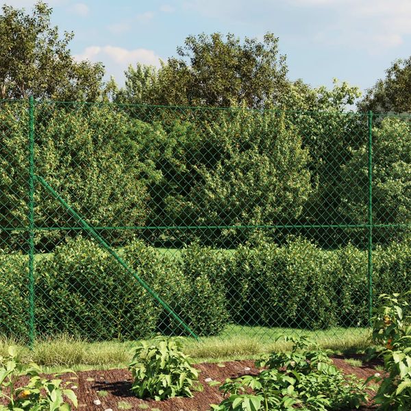 vidaXL Maschendrahtzaun Grün 1,6x10 m 153908