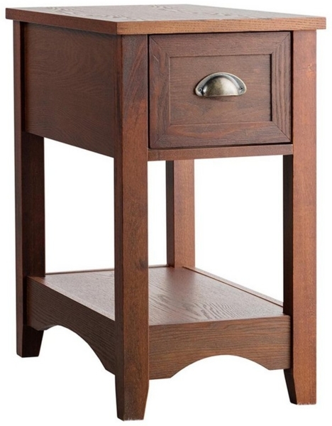 KOMFOTTEU Beistelltisch Nachttisch (1-St), mit Schublade und offenem Regal Bild 1