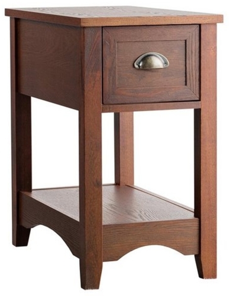 KOMFOTTEU Beistelltisch Nachttisch (1-St), mit Schublade und offenem Regal Bild 4