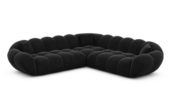 Sofa Dreams Ecksofa Maleron L Form Polstersofa, Design, 4-Sitzer, Loungesofa, Samtstoff Bezug in Schwarz