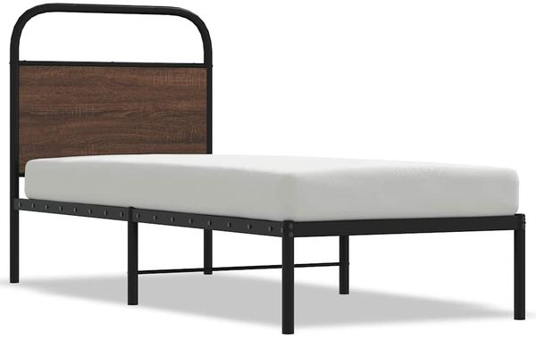 vidaXL Bettgestell ohne Matratze 80x200 cm Braun Eichen-Optik 4100298 Bild 2