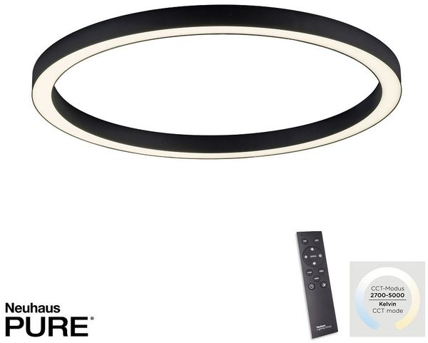 Paul Neuhaus 6306-13 PURE-LINES LED Deckenleuchte anthrazit CCT 70cm