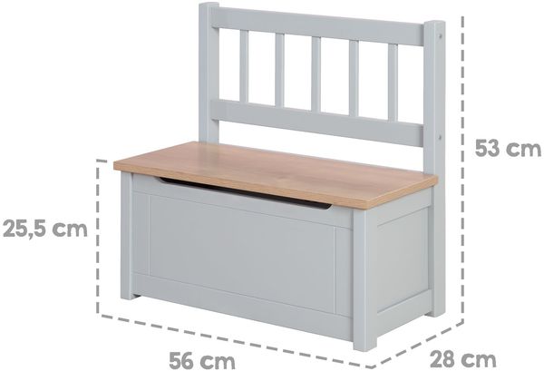 roba Kindertruhenbank 'Woody' - mit Deckelbremse & beschichteter Oberfläche - Holz natur / Taupe Bild 10