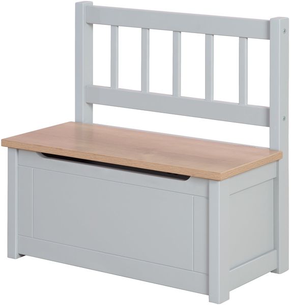 roba Kindertruhenbank 'Woody' - mit Deckelbremse & beschichteter Oberfläche - Holz natur / Taupe