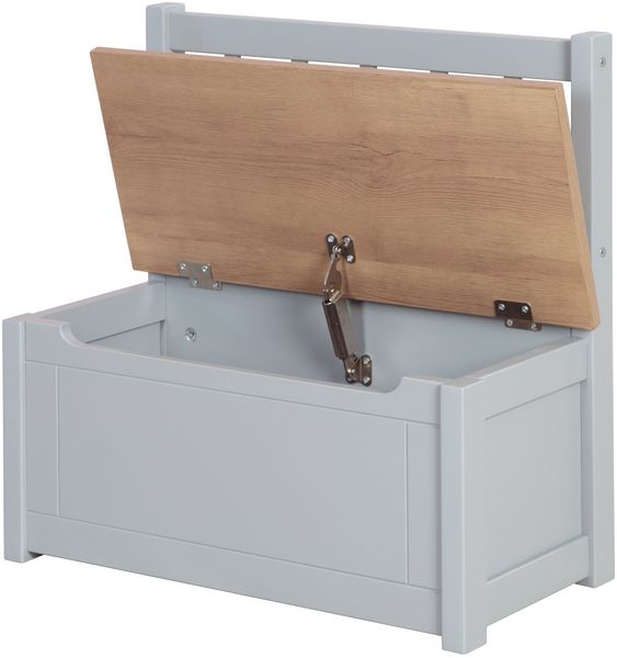 roba Kindertruhenbank 'Woody' - mit Deckelbremse & beschichteter Oberfläche - Holz natur / Taupe Bild 7
