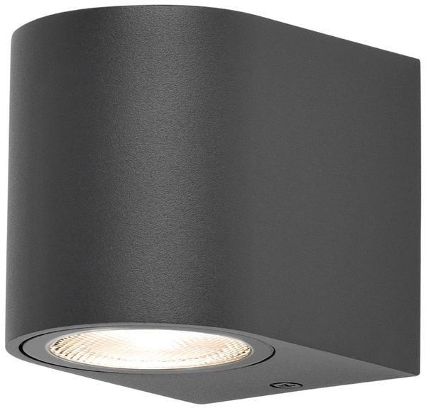 LED Wandleuchte Außen Anthrazit Rund GU10 Down Außenwandleuchte Wandlampe IP44