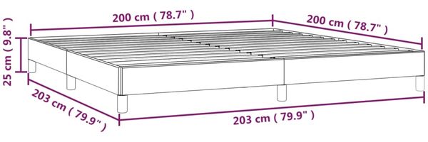 Bettgestell Dunkelgrau 200x200 cm Stoff [346745] Bild 9