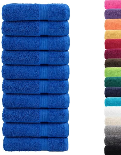 vidaXL 'SOLUND' Premium-Badetücher, 10 Stk., Blau, 50x100 cm Bild 2
