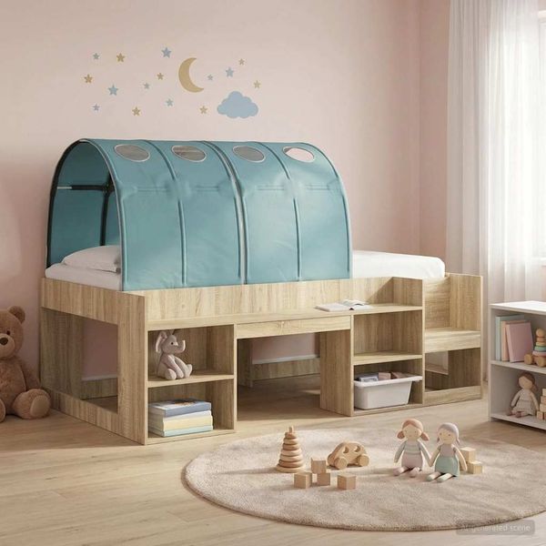 vidaXL Bettunnel 2 pcs Himmelblau 211 x 67,5 x 2 cm Polyester 893709