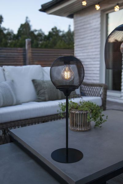 LED-Solar-Tischlampe "Sunlight", schwarz, Metall