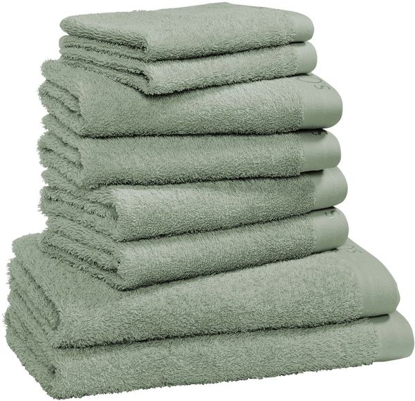 s.Oliver Handtuch Set s.Oliver, Premium Qualität, 600 gr/m², Walkfrottier (Set, 8-St), 2 Gästetücher 30x50, 4 Handtücher 50x100, 2 Duschtücher 70x140