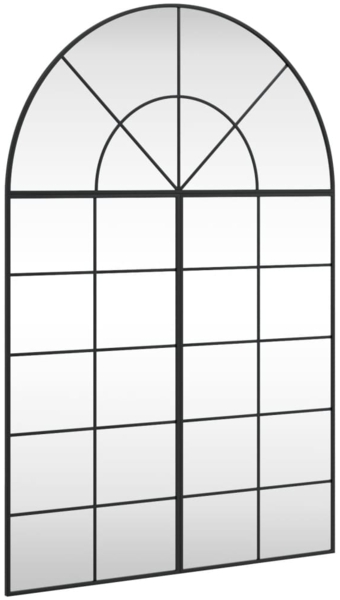 vidaXL Wandspiegel Schwarz 100x150 cm Gewölbt Eisen 3200614