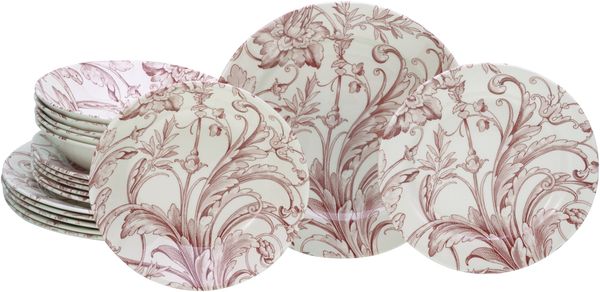 Venecia Pink, Tellerset 18-tlg (mo)
