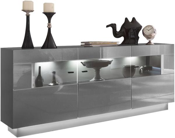 Sideboard Jackie 160 x 85 x 43 Anrichte Anthrazit/Hochglanz Anthrazit 10056 Bild 4