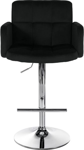 CLP 2er Set Barhocker Los Angeles Samtbezug höhenverstellbar drehbar bis 150 kg,schwarz chrom Bild 4