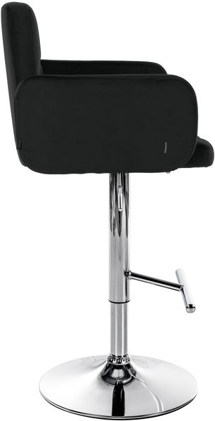 CLP 2er Set Barhocker Los Angeles Samtbezug höhenverstellbar drehbar bis 150 kg,schwarz chrom Bild 5