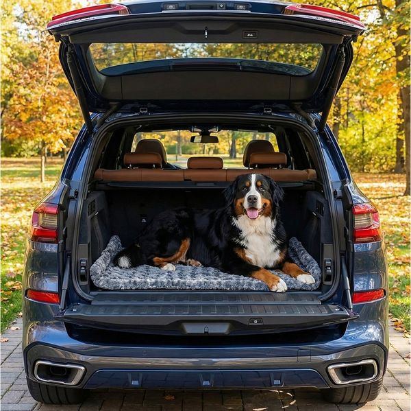 BlingBin Tier-Autoschondecke Hundedecke Auto Rückbank 130×63cm, Auto Hundematte Decke, Hundematte rutschfest, Leicht zu Reinigen, Kratzfest und Komfortabel