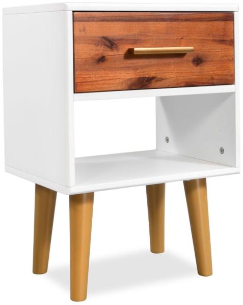 vidaXL Nachttisch 2 Stk. Akazienholz Massiv 40x30x57 cm 245740