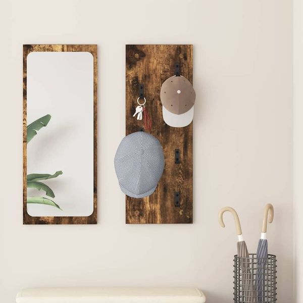 vidaXL Wandmontierter nachttisch Geräucherte Eiche 30 x 1,5 x 80 cm 874471