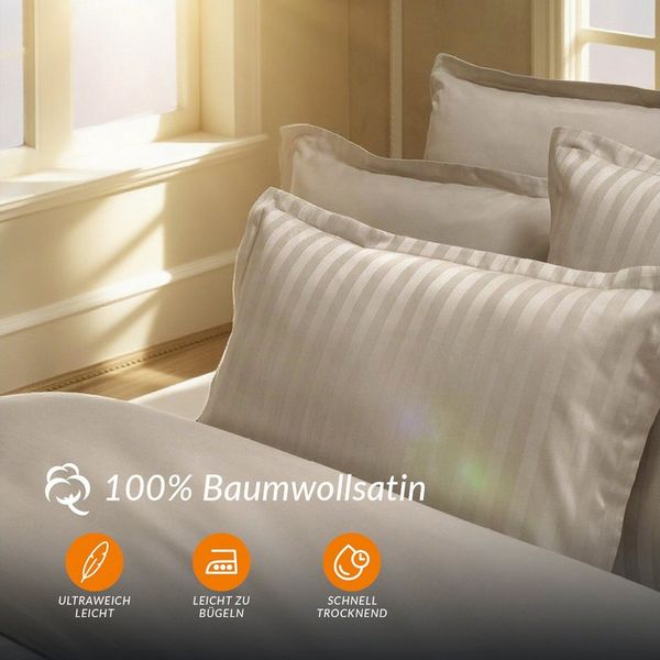 Pure cottom Kissenbezüge 2er Set Baumwollsatin, in verschiedenen Farben & Größen