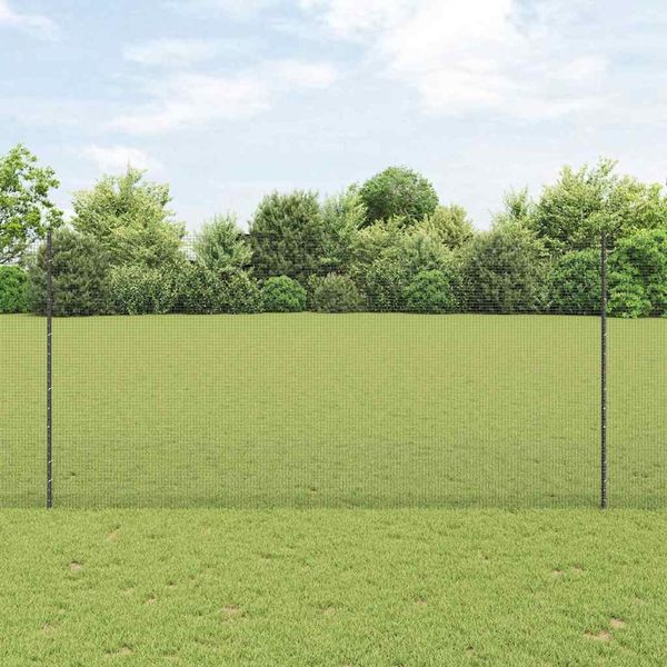 vidaXL Zaun mit Pfosten Grau 3336645