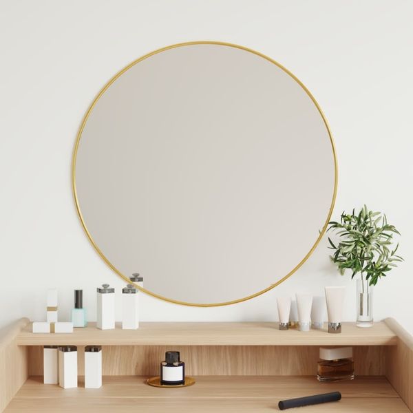 vidaXL Wandspiegel Golden Ø 60 cm Rund 348182
