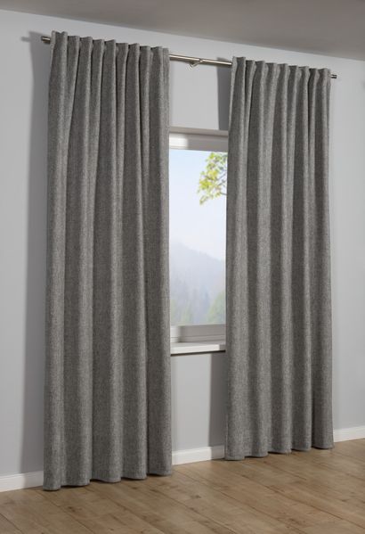 Sehlbach Fertigschal mit Gardinenband Dimout 130 x 245 cm silbergrau
