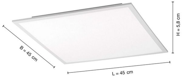 SellTec LED Deckenleuchte LED Panel Deckenlampe 45x45cm, Neutralweiß, 1xLED-Board / 23 Watt, neutralweiß, tageslichtweiß, Lichtfarbe tageslichtweiß quadratisch, Büro Bild 3