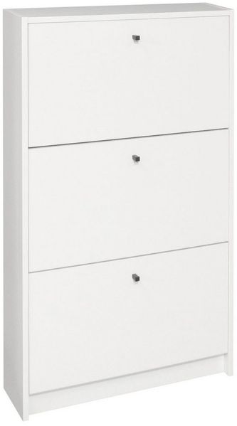 Mäusbacher Schuhkipper in weiß matt lack, Holzwerkstoff - 60x104x16cm (BxHxT)