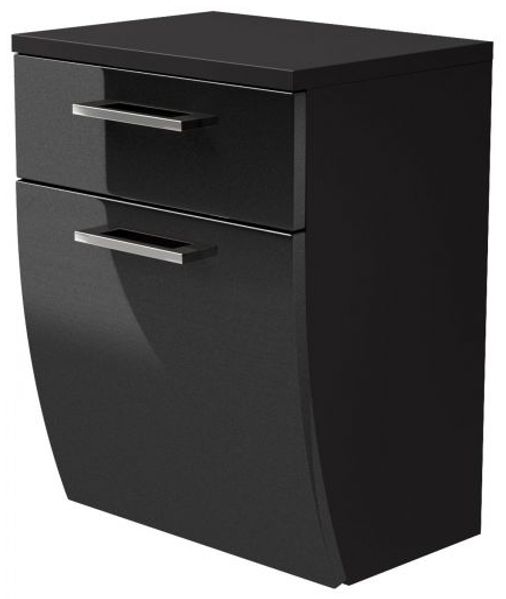 Badmöbel Hängeschrank Rima Hochglanz Anthrazit 40x53 cm