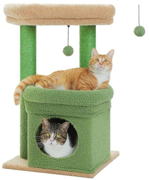 PAWZ Road Kratzbaum Kleiner Katzenbaum, mehrstöckiger Katzenturm,gemütlicher Katzenwohnung, mit Sisal-überzogenem Kratzbaum Bild 4