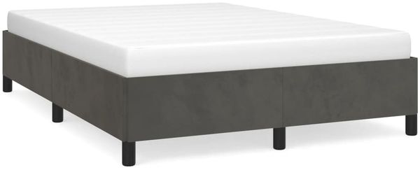 Doppelbett, Bettgestell Modernen ohne Matratze Dunkelgrau 140x190 cm Samt d2193e