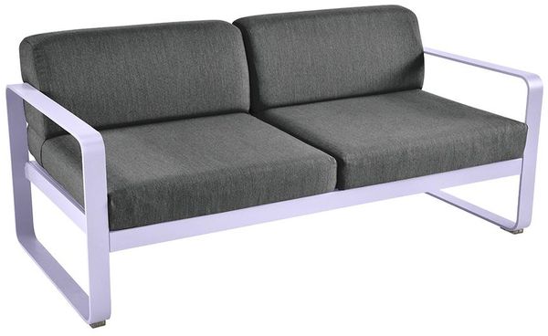 Bellevie Lounge-Sofa 2-Sitzer D1 Marshmallow A3 Graphitgrau