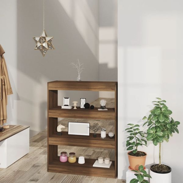 vidaXL Bücherregal/Raumteiler Braun Eichen-Optik 80x30x103 cm 813619