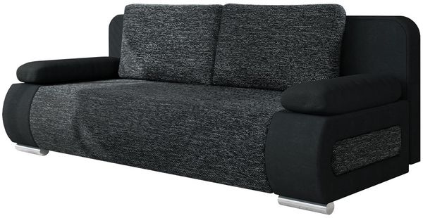 'Emma' Sofa, Polyurethan, Grau, 77 x 92 x 200 cm