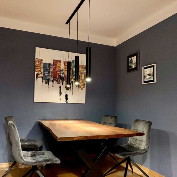 s.luce Crutch Hängeleuchte 1-Phasen-Schienensystem Mitteleinspeiser Schwarz Bild 4