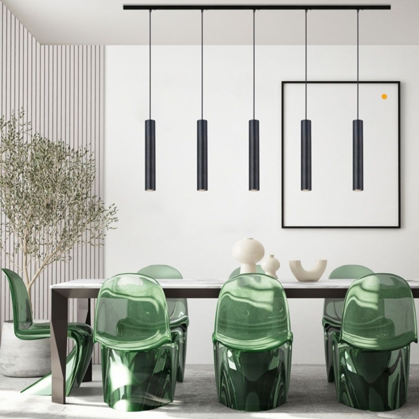 s.luce Crutch Hängeleuchte 1-Phasen-Schienensystem Mitteleinspeiser Schwarz Bild 5