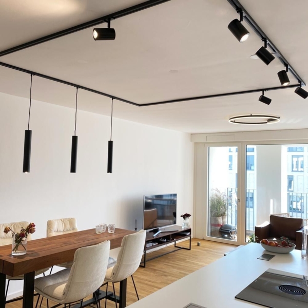 s.luce Crutch Hängeleuchte 1-Phasen-Schienensystem Mitteleinspeiser Schwarz Bild 6