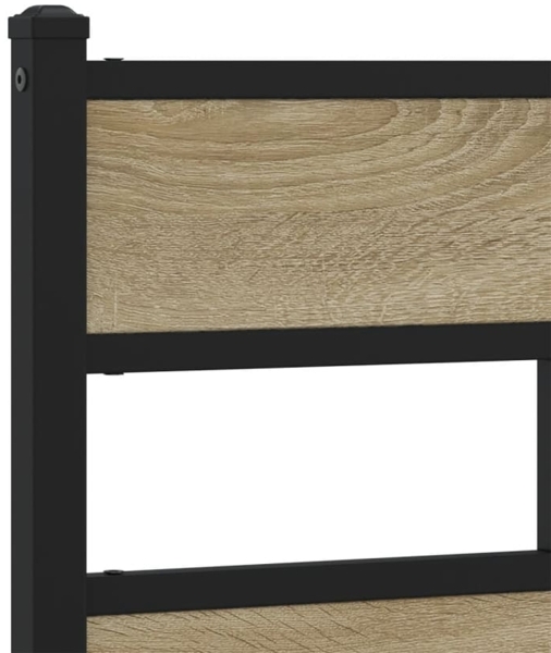 vidaXL Metallbett ohne Matratze Sonoma-Eiche 183x213 cm 3308496 Bild 7