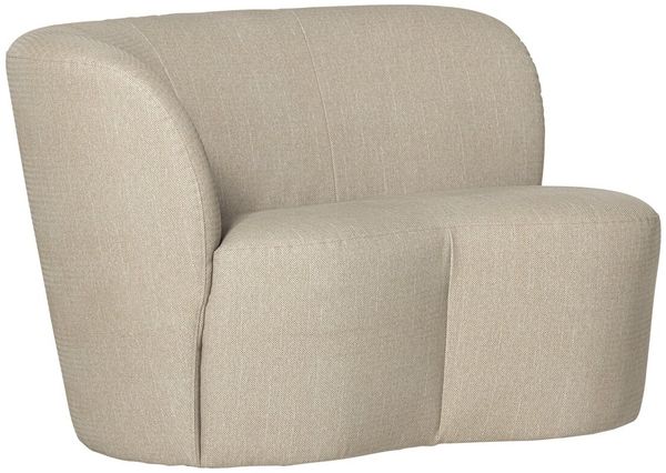 Gartensofa Stone - Aluminium & Polyolefin-Stoff Sand, Links