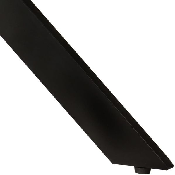 vidaXL ,Esstisch, 110x78 cm, Altholz, Massiv und Stahl Bild 4
