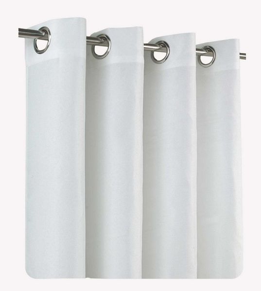 Haus und Deko Gardine Vorhang 140x245 cm Ösen blickdicht Struktur Leinenoptik uni Gardine (1 St), Ösen, blickdicht, Polyester