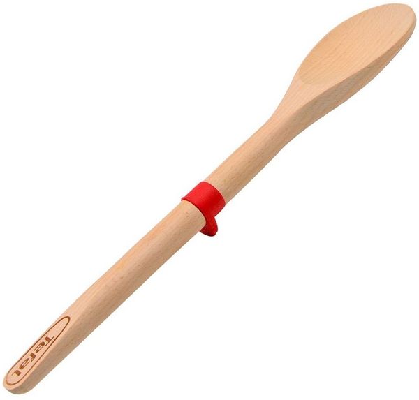 Tefal Kochlöffel Holzlöffel Ingenio K23005, 32,5 cm braun/rot