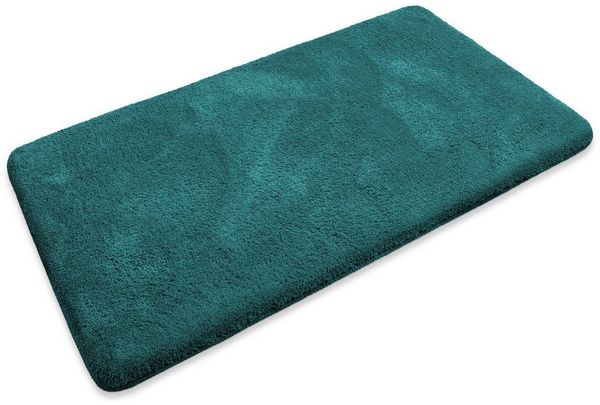 OTTO home Badematte Neele, Höhe 20 mm, rutschhemmend beschichtet, schnell trocknend, Polyester, rechteckig, Badteppich, getuftet, modern, Uni, antirutsch, flauschig, Hochflor