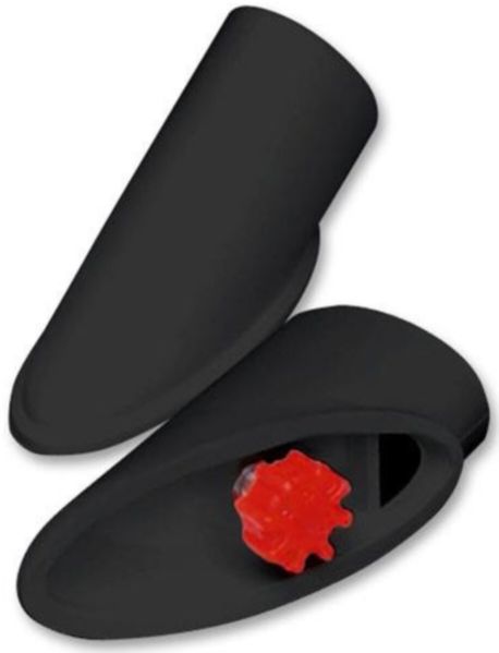 Tischfußkappe 47mm x 31mm schwarz mit Höhenversteller