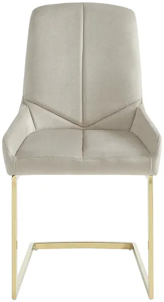 Vente-unique - BERLONA Stuhl SamtStoff Beige - B 58 cm x H 96 cm x L 53 cm