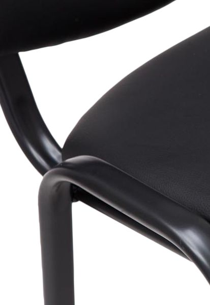CLP Stuhl Ken Kunstleder stapelbar und mit modernem Design,schwarz Bild 3
