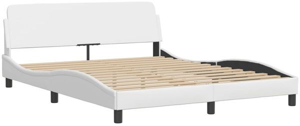 vidaXL Bett mit Matratze "Dover" Weiß 160x200 cm Kunstleder 3208438 Bild 4