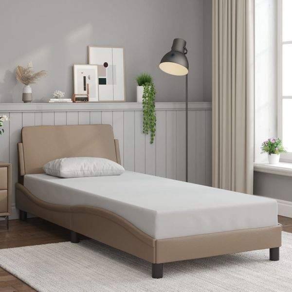 vidaXL Bettgestell "Dover" Cappuccino-Braun 80x200 cm Kunstleder 373082